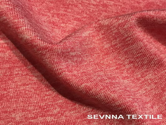 El gris brezo hecho punto catiónico de la tela del desgaste de la yoga del jersey colorea el poliéster Spandex