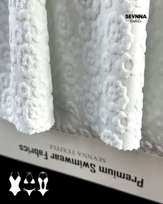 Tejido de baño texturizado 95% poliéster reciclado Alta resistencia al cloro