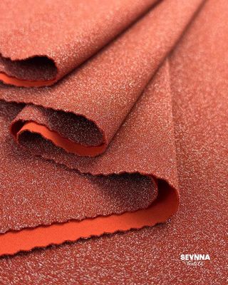 Tejido de punto doble de 230 g/m con nailon reciclado y acabado metálico para verano y otoño