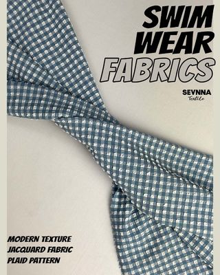 Tejido de baño texturizado de primera calidad con 115 cm de ancho, 170 g de peso y un patrón texturizado elegante para trajes de baño