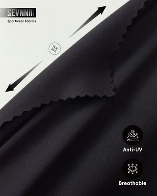 75% de nylon + 25% de espandéx de ropa activa Tejido de punto con alta transpirabilidad y secado rápido para ropa deportiva Tejido textil