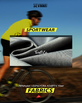 Tejido Lycra de alta elasticidad de estiramiento con protección UV resistente a la humedad y confort ligero para ropa activa