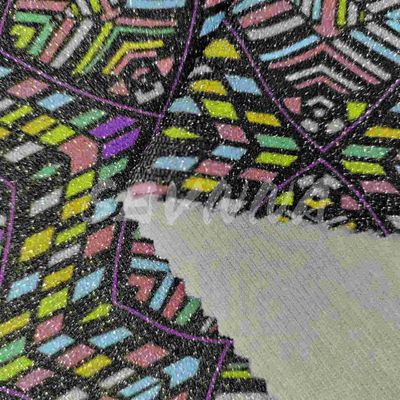 Densidad Jacquard tejido de punto doble de punto Verano / Otoño usar fibra de poliéster reciclado