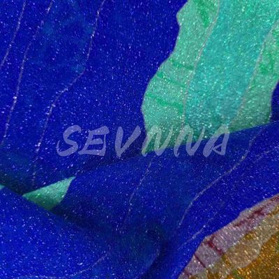 Tejido de punto doble Jacquard ecológico con acabado metálico
