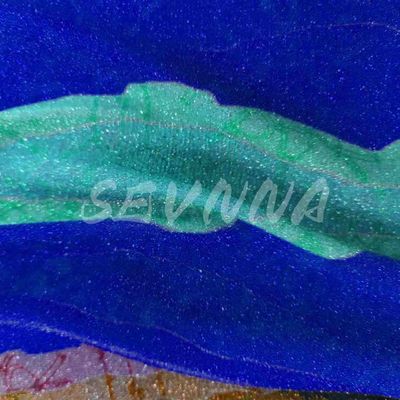 Tejido de punto doble Jacquard ecológico con acabado metálico