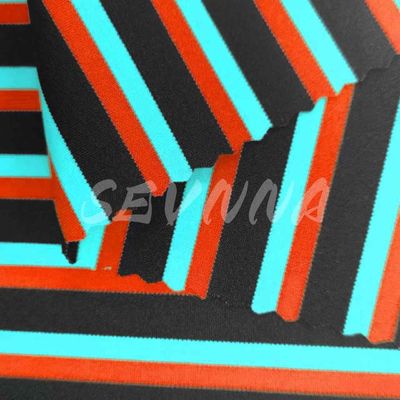 Resistente a los olores 155cm Estirable Yoga Wear Tejido personalizado Impreso con estiramiento de 4 vías