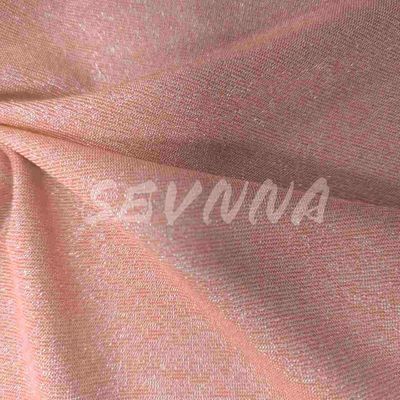 Tejido de espandéx de nylon estirante de mezcla metálica para prendas activas