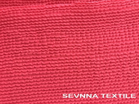 92% Poliéster reciclado + 8% Tejido de traje de baño respetuoso con el medio ambiente de Spandex para bikini, tankini, traje de baño Bandeau