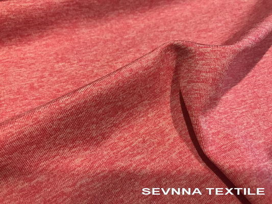 El gris brezo hecho punto catiónico de la tela del desgaste de la yoga del jersey colorea el poliéster Spandex