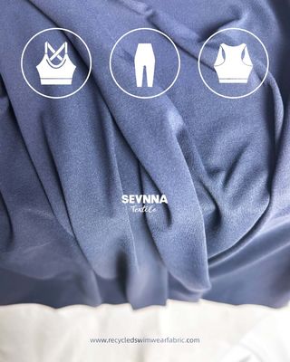 230gsm 77% Nailon de Base Biológica + 23% Spandex Rayado de Nailon Reciclado SP7441