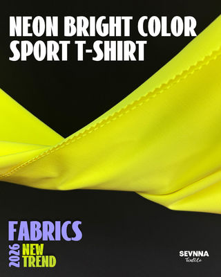Tejido de poliéster espandéx de 152 cm de ancho amarillo con alta elasticidad