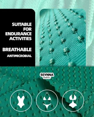 Contenido de material de nylon reciclado respetuoso con el medio ambiente 88% nylon reciclado 12% banda de construcción de spandex para ropa activa sostenible