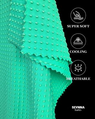 Contenido de material de nylon reciclado respetuoso con el medio ambiente 88% nylon reciclado 12% banda de construcción de spandex para ropa activa sostenible