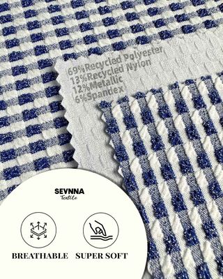 Tejido de traje de baño reciclado de ajuste regular de 245 gramos ecológico para traje de baño sostenible