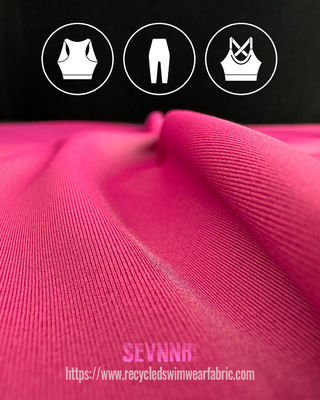 152 cm de ancho Tejido de Lycra reciclado en patrón simple para ropa respetuosa con el medio ambiente