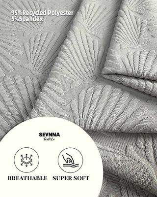 Tejidos de trajes de baño de reciclaje a rayas Instrucciones de cuidado sostenible para trajes de baño ecológicos