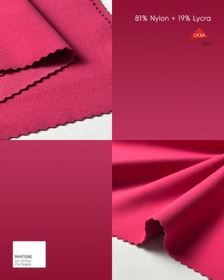 Tejido de Lycra de estiramiento ligero 81 Nylon 19 Lycra 215gm