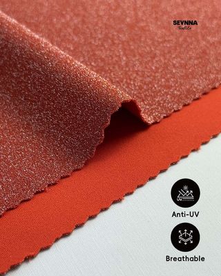 Tejido de punto doble de 230 g/m con nailon reciclado y acabado metálico para verano y otoño