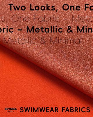 Tejido de punto doble de 230 g/m con nailon reciclado y acabado metálico para verano y otoño