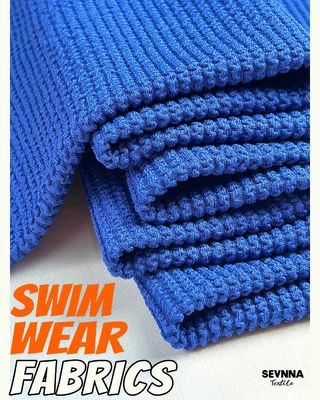 Premium 360gsm Weight Textured Swim Fabric with 150cm Width and UPF 50+ Sun Protection