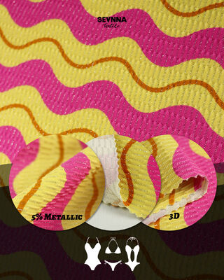 Tejido de bañador reciclado ecológico con 78% de nylon reciclado, 5% de plata metálica y 17% de spandex