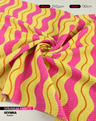 Tejido de bañador reciclado ecológico con 78% de nylon reciclado, 5% de plata metálica y 17% de spandex