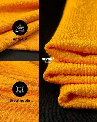 Tejido de baño texturizado de 300 g/m² con alta resistencia al cloro y alta retención de la forma para textiles de trajes de baño