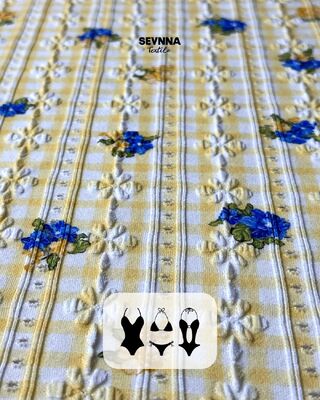 Tejido de natación texturizado de alta resistencia al cloro con 92% de nylon reciclado + 8% de spandex y peso de 215 gramos para trajes de baño duraderos