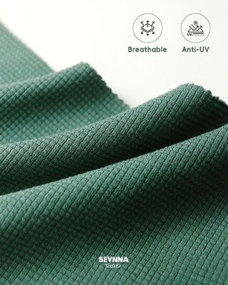 Tejido de natación texturizado de alta elasticidad con 95% algodón orgánico y 5% spandex para alta solidez del color