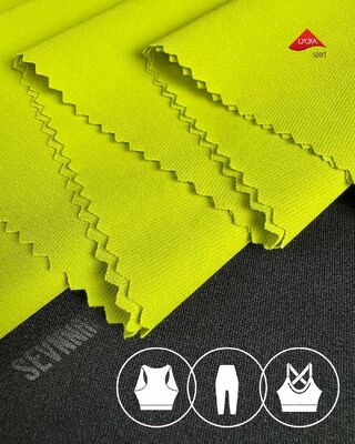 Tejido de sujetador deportivo sin costuras de 150 gramos para ropa activa y uso en gimnasia