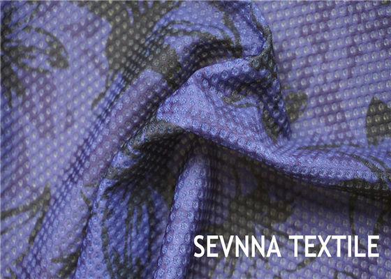 Semi entorpezca las materias textiles de nylon recicladas texturizadas del Activewear de la tela con las rayas del telar jacquar