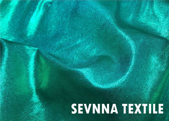 La impresión de la hoja recicló los colores brillantes de neón del diseño del holograma de la tela del traje de baño