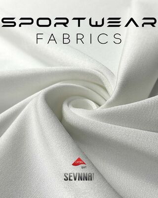 Tejido elástico de Lycra con 85% de poliéster reciclado, protección UV y absorción de humedad para ropa deportiva y de baño