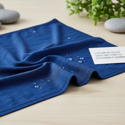 Tejido reciclado para trajes de baño de 140 g/m² con comodidad de secado rápido y excelente elasticidad para trajes de baño sostenibles