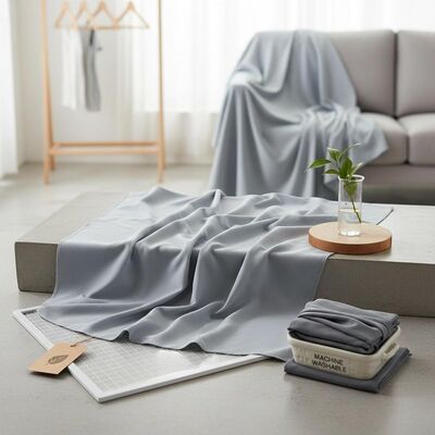 Tejido de poliéster reciclado transpirable y resistente a las arrugas, lavable a máquina para uso en moda y hogar