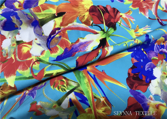 Mini material impreso floral de la tela del bikini, tela del bañador de 180gsm Lycra