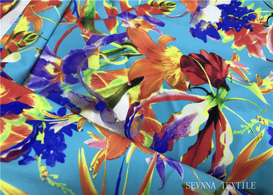 Mini material impreso floral de la tela del bikini, tela del bañador de 180gsm Lycra