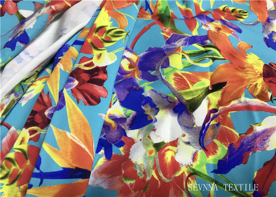 Mini material impreso floral de la tela del bikini, tela del bañador de 180gsm Lycra
