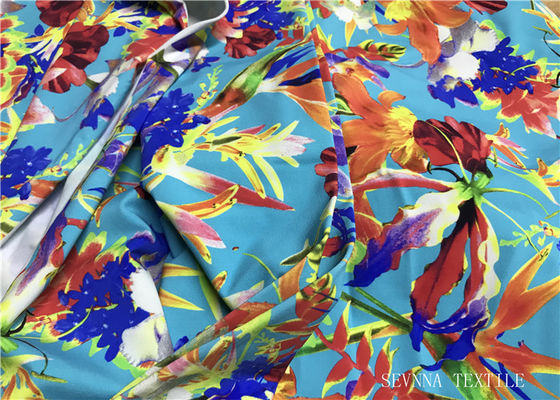 Mini material impreso floral de la tela del bikini, tela del bañador de 180gsm Lycra