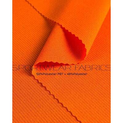 Tejido de punto acanalado texturizado PBT reciclado 190GSM UPF 50+ para trajes de baño SP7616