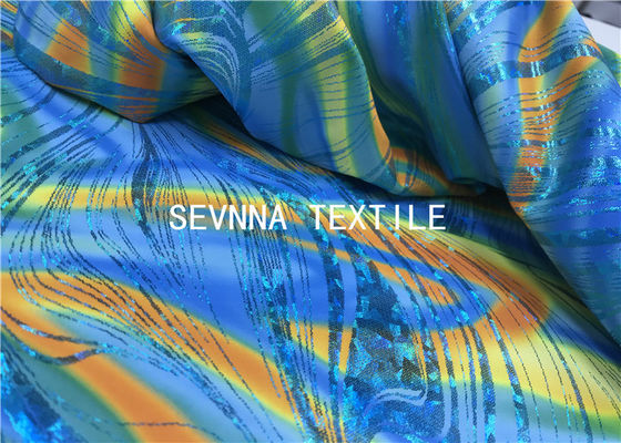 El estiramiento estupendo de la tela del punto del Activewear de la impresión de la sensación de la mano del tacto del papel de ROICA Spandex guarda elástico Cuttable libre caliente