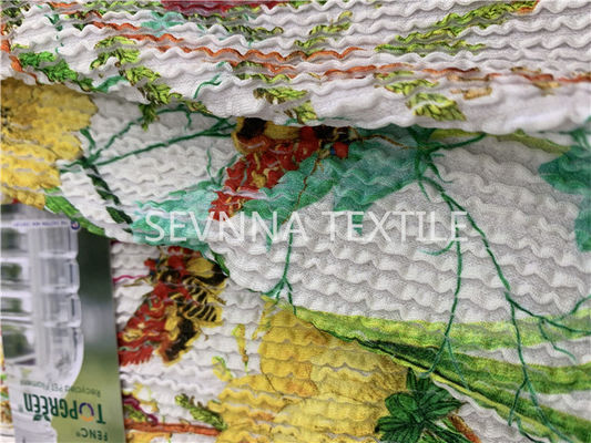 La tela reciclada de nylon del traje de baño de Spandex modificó la impresión para requisitos particulares de la trama hecha punto