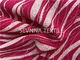 La cebra rosada que imprimía el llano extrafino de la tela del desgaste de la yoga de la fibra teñió