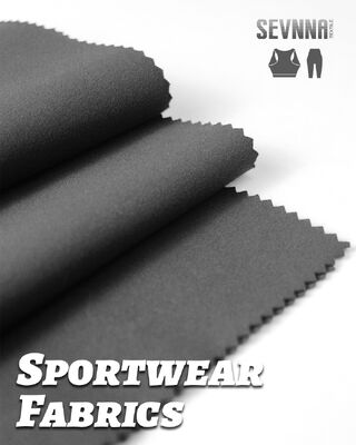 Tejido Lycra suave con alta elasticidad y opciones de color personalizadas para el desgaste deportivo y informal