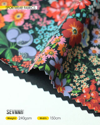 Tejido de bicicleta resistente al agua con 45% de poliéster + 35% de nylon + 20% de spandex y 240 GSM de peso para ropa de ciclismo