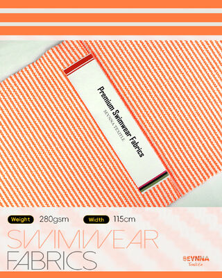 Tejido de baño texturizado premium con 95% poliéster reciclado + 5% spandex, peso de 280 g/m² y alta transpirabilidad para trajes de baño