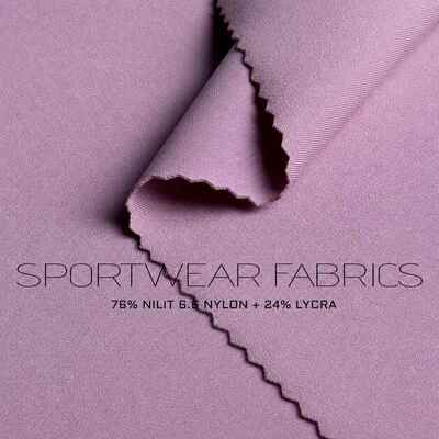 230GSM UPF 50+ Moisture-Wicking NILIT Nylon 6.6 Lycra Fabric for Activewear SP7467