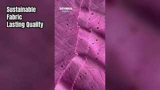 Tejido de poliéster reciclado ecológico diseñado para marcas de moda sostenibles centradas en el medio ambiente