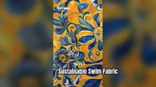 Tela reciclada para trajes de baño de 140 g/m² con comodidad de secado rápido y excelente elasticidad para una natación sostenible
