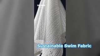 Tela de trajes de baño ecológica hecha de plásticos oceánicos reciclados y fibras sostenibles que brindan eco